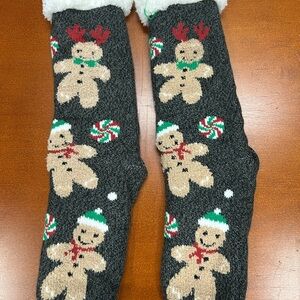 Festive Gingerbread Christmas Socks